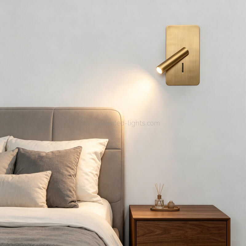 Hardwired Bedside Reading Wall Sconce 3W Wall Lamp for Hotel Guest Room