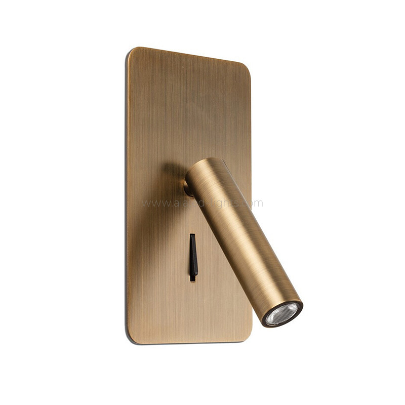 Hardwired Bedside Reading Wall Sconce 3W Wall Lamp for Hotel Guest Room