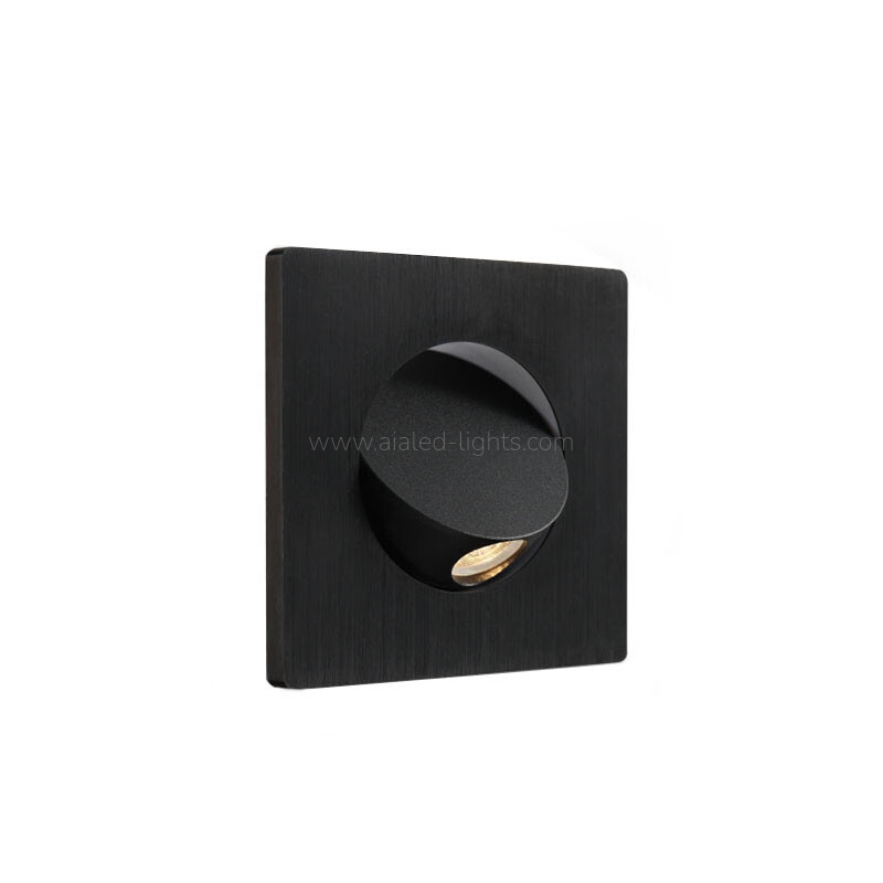 3W Square Wall Lamp Bedside Wall Light Bedroom Recesed