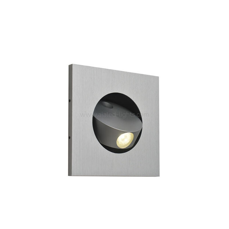 3W Square Wall Lamp Bedside Wall Light Bedroom Recesed