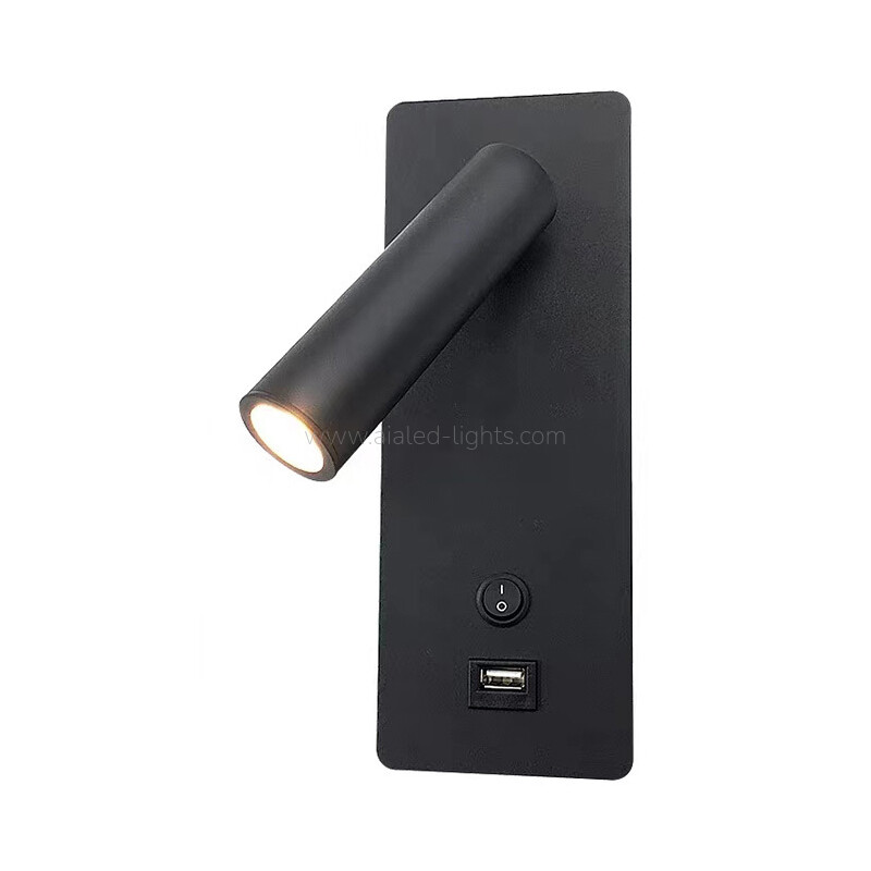 3W USB Bedside Wall Light Bed Wall Lamp for Vacational Village 