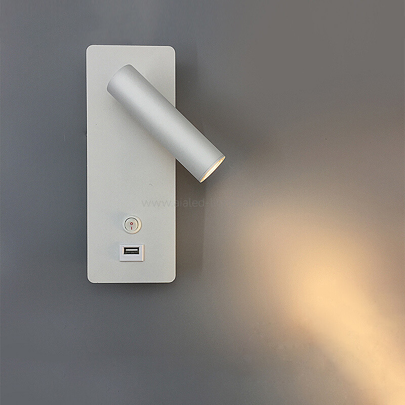 3W USB Bedside Wall Light Bed Wall Lamp for Vacational Village 