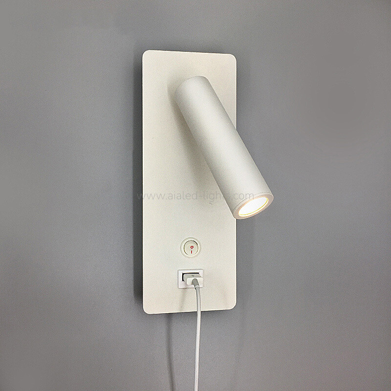 3W USB Bedside Wall Light Bed Wall Lamp for Vacational Village 