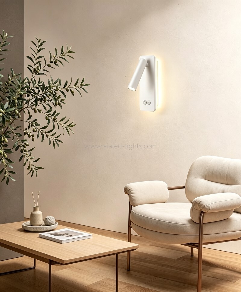 3W+6W Reading Wall Light Bed Lamp Hotel Villa Project