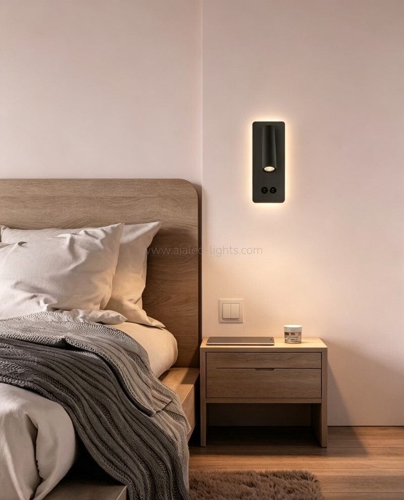 3W+6W Reading Wall Light Bed Lamp Hotel Villa Project