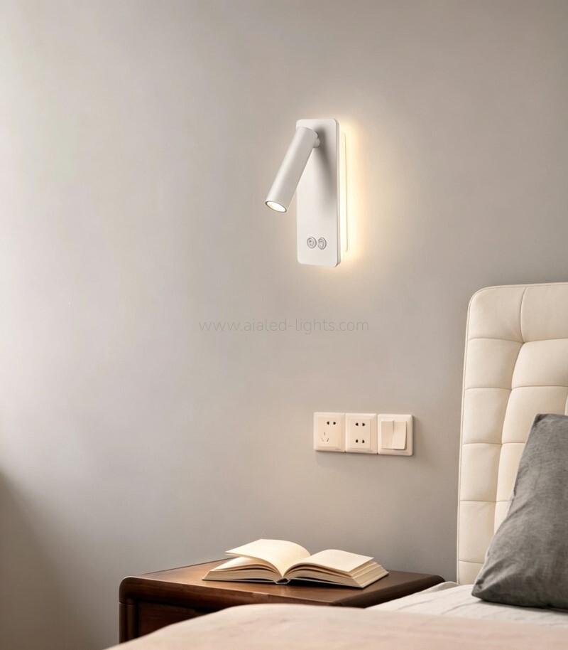 3W+6W Reading Wall Light Bed Lamp Hotel Villa Project