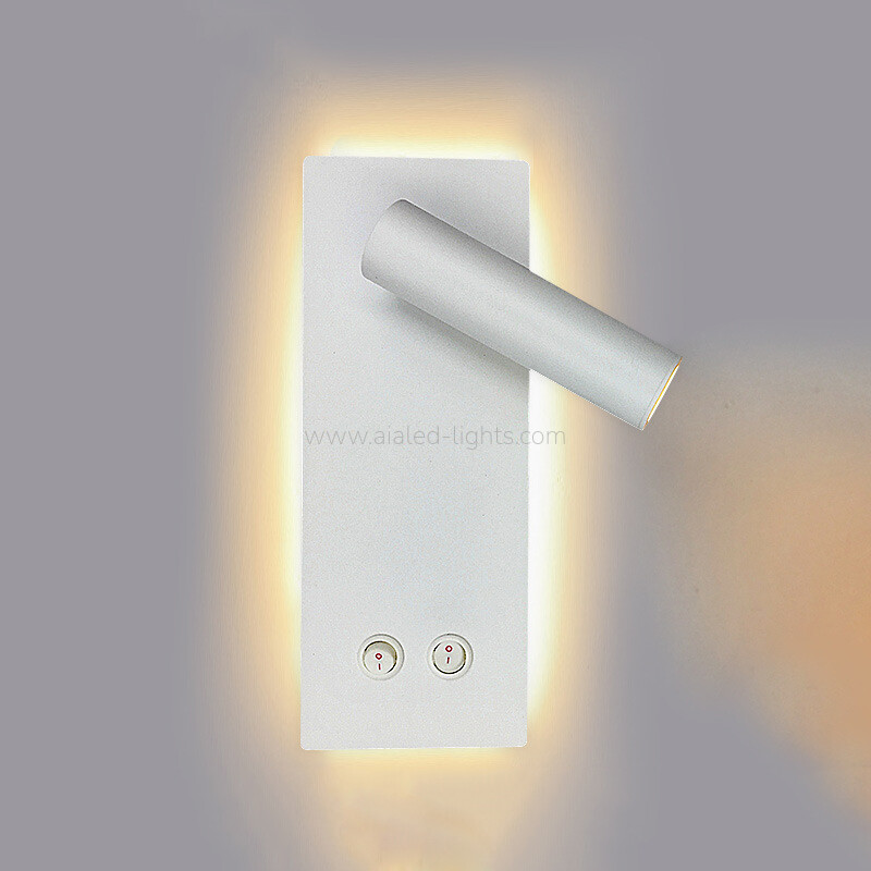 3W+6W Reading Wall Light Bed Lamp Hotel Villa Project