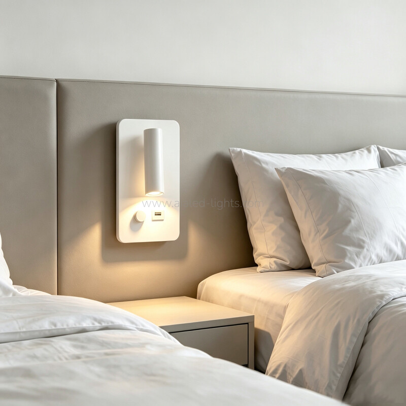 3W Wall Lamp Headboard Reading Wall Light Swtich Dimmable