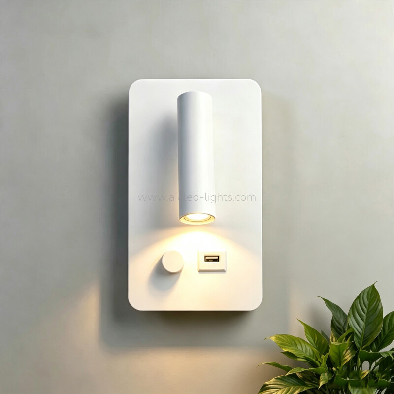 3W Wall Lamp Headboard Reading Wall Light Swtich Dimmable