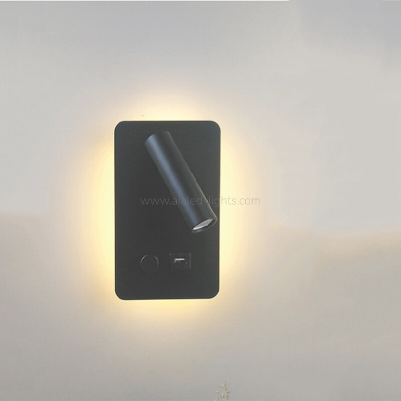 3W Wall Lamp Headboard Reading Wall Light Swtich Dimmable