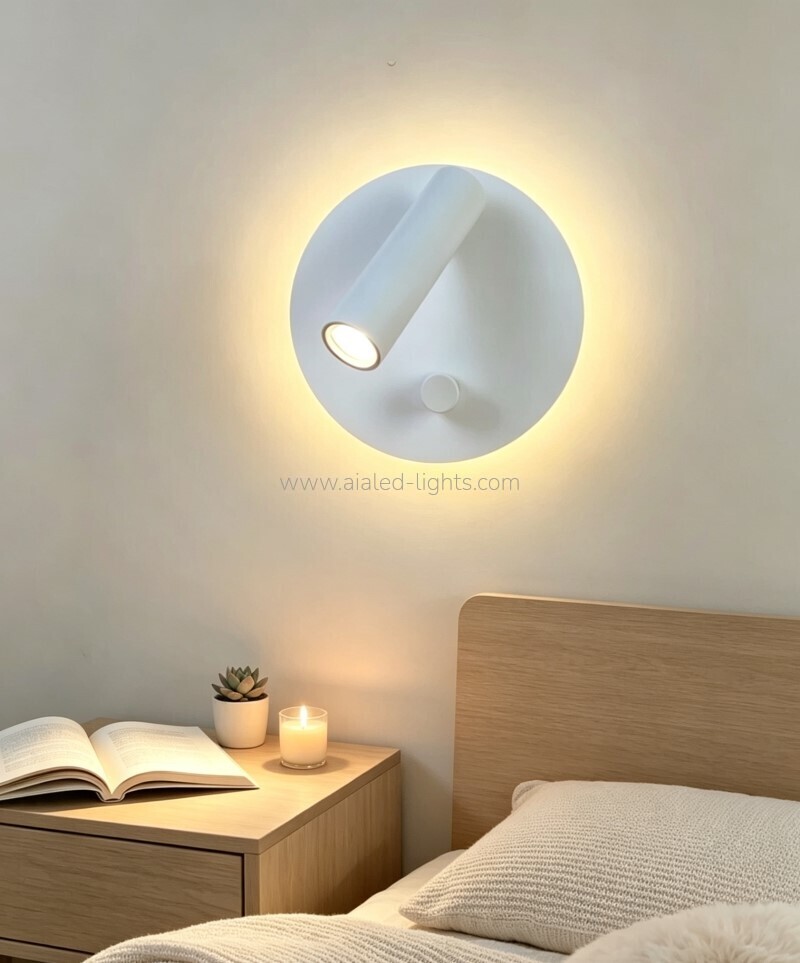 3W Wall Lamp Headboard Reading Wall Light Swtich Dimmable