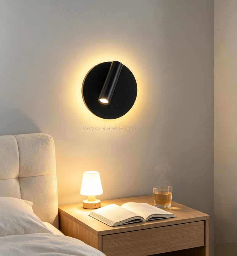 3W Wall Lamp Headboard Reading Wall Light Swtich Dimmable