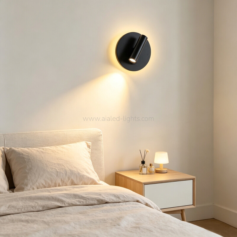 3W Wall Lamp Headboard Reading Wall Light Swtich Dimmable