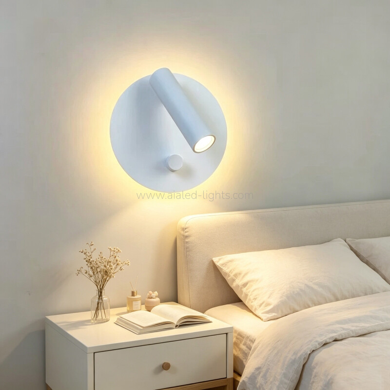 3W Wall Lamp Headboard Reading Wall Light Swtich Dimmable
