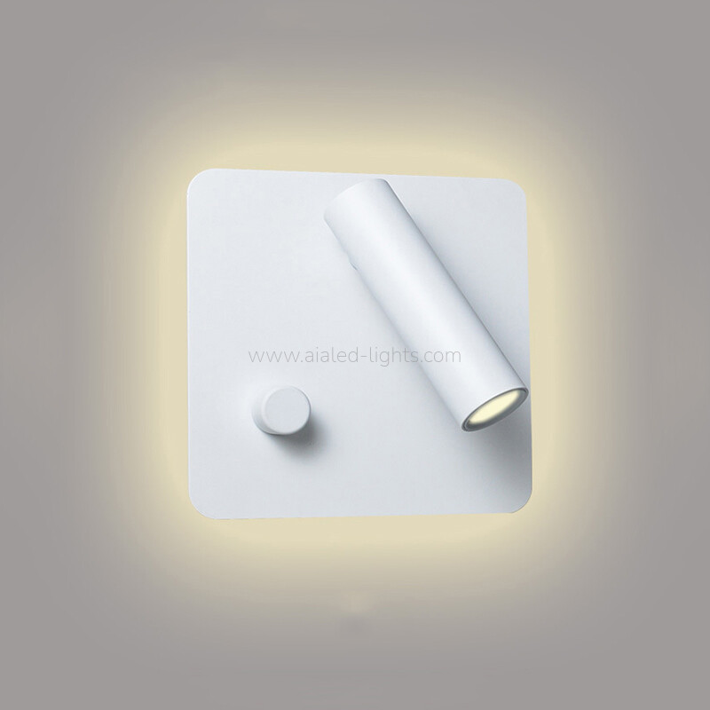 3W+6W Dimming Reading Wall Light Hotel Bedside Wall Lamp