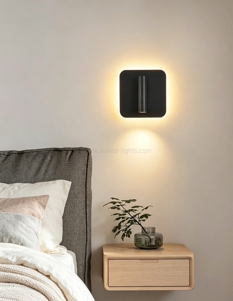 3W+6W Dimming Reading Wall Light Hotel Bedside Wall Lamp