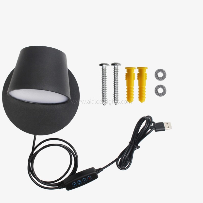 10W Wall Lamp USB Reading Wall Light Dimmable Surface Mounted