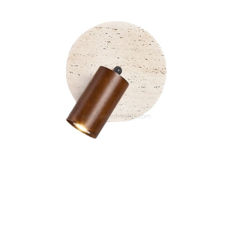 Travertine Wooden 3W Adjustable Bedside Reading wall light with Pull Chain switch travertine wooden 3w bedside wall lamp reading adjustable head wall light (复制)