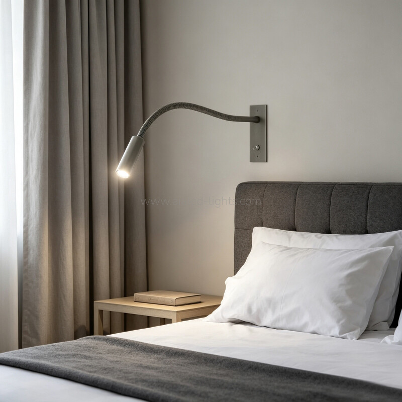 Swanneck Bed Wall Lamp 3W Recessed Wall Reading Lamp