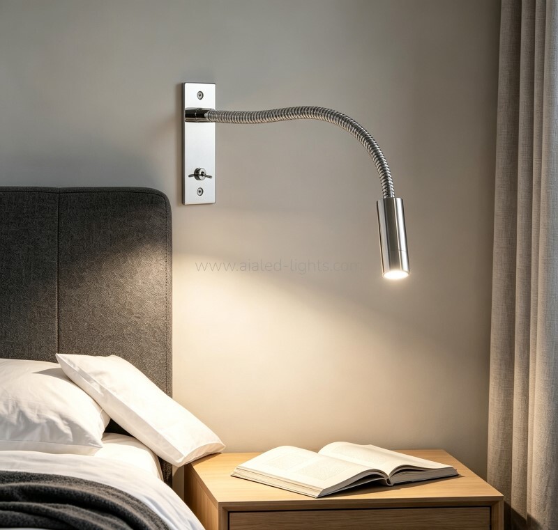 Swanneck Bed Wall Lamp 3W Recessed Wall Reading Lamp