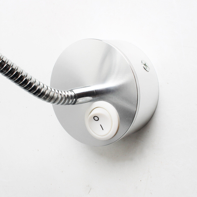 Gooseneck Wall Mount Hotel Wall Lamp 3W Flexible Spotlight Reading Light