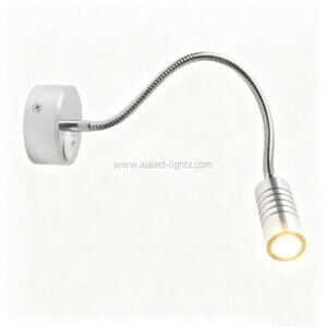 gooseneck wall mount hotel wall lamp 3w flexible spotlight reading light
