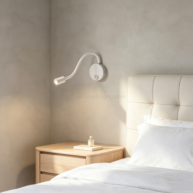 Gooseneck Reading Wall Lamp 3W COB LED Bed Wall Lamp