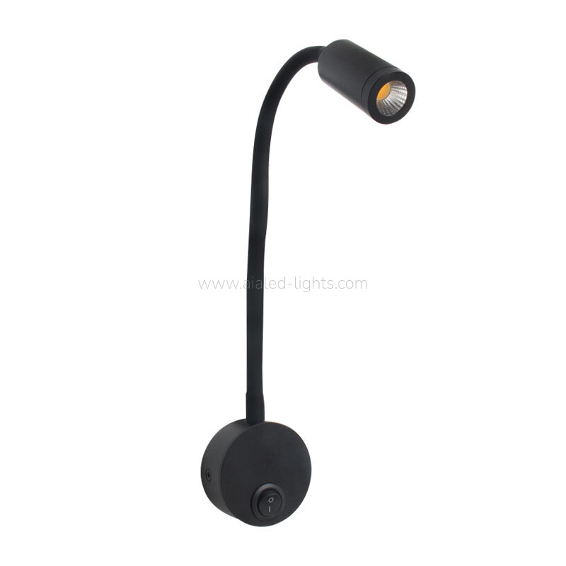 Gooseneck Reading Wall Lamp 3W COB LED Bed Wall Lamp