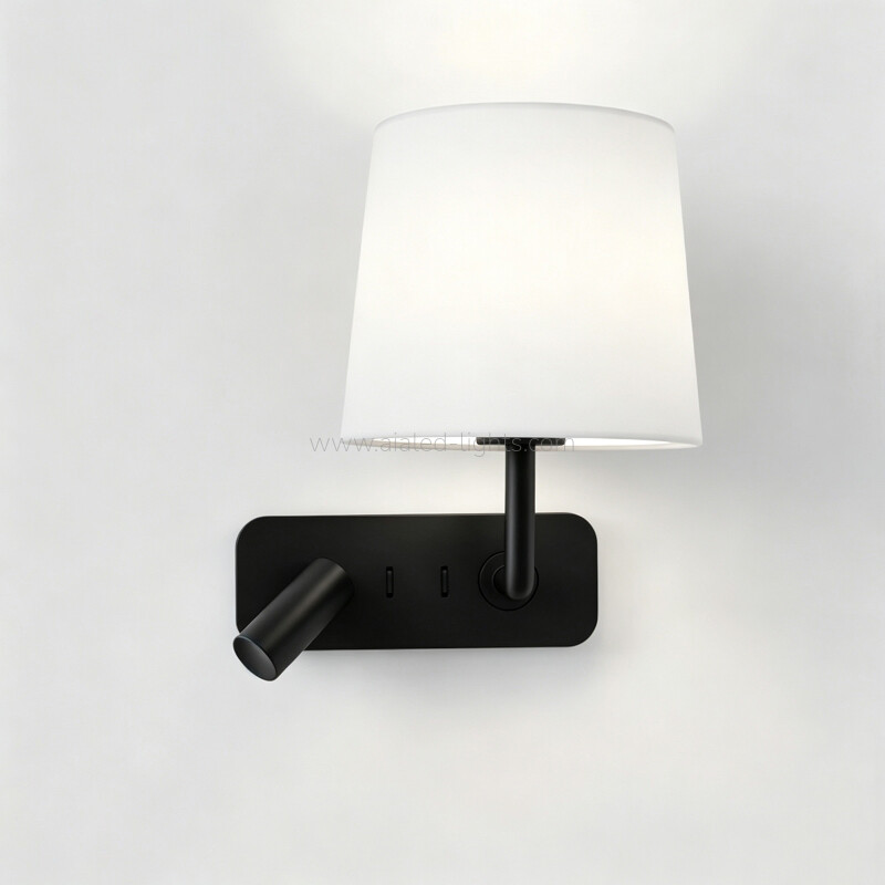 Wall Mounted 3W Reading Wall Light Fabric Shade E27 Wall Lamp