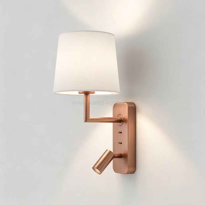 Wall Mounted 3W Reading Wall Light Fabric Shade E27 Wall Lamp