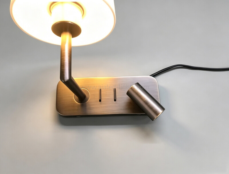Wall Mounted 3W Reading Wall Light Fabric Shade E27 Wall Lamp