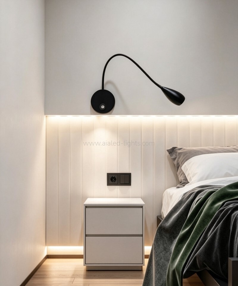 Gooseneck Reading Wall Light 3W Dimmable Wall Lamp