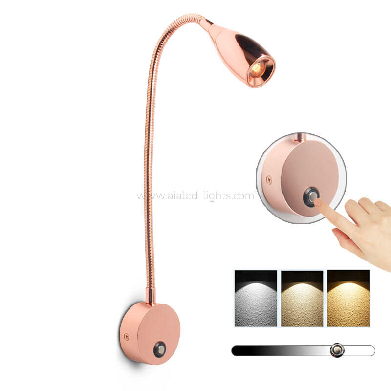 Gooseneck Reading Wall Light 3W Dimmable Wall Lamp