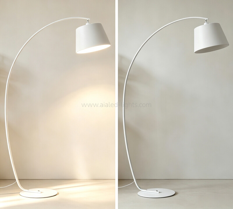 Rotatable Arc Floor Lamp Modern Curved Overhanging Standing Lamp E27