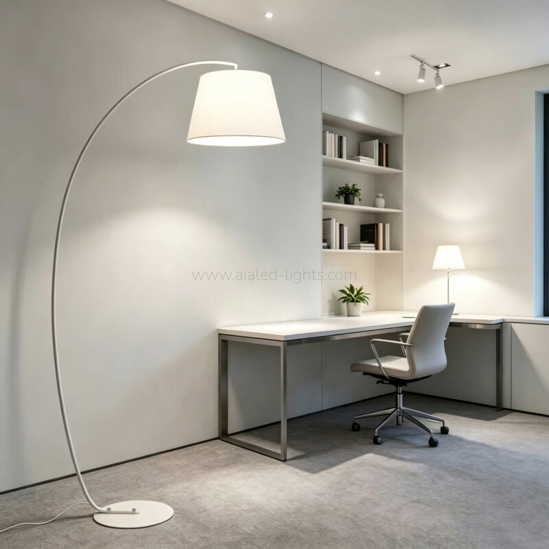 Rotatable Arc Floor Lamp Modern Curved Overhanging Standing Lamp E27