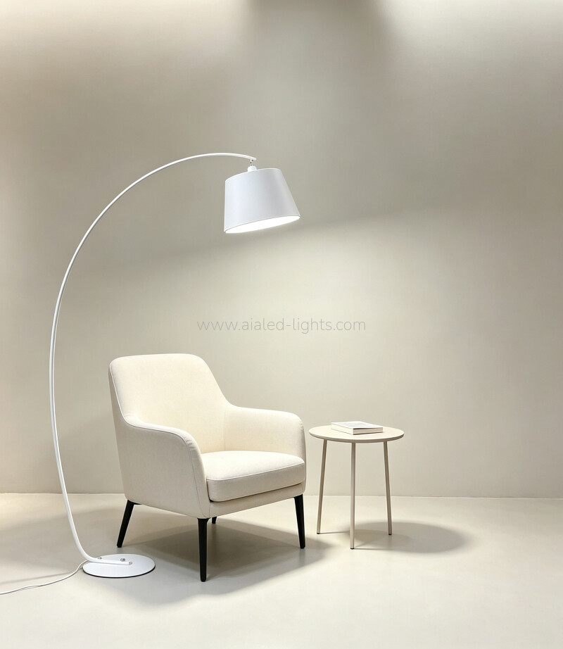 Rotatable Arc Floor Lamp Modern Curved Overhanging Standing Lamp E27