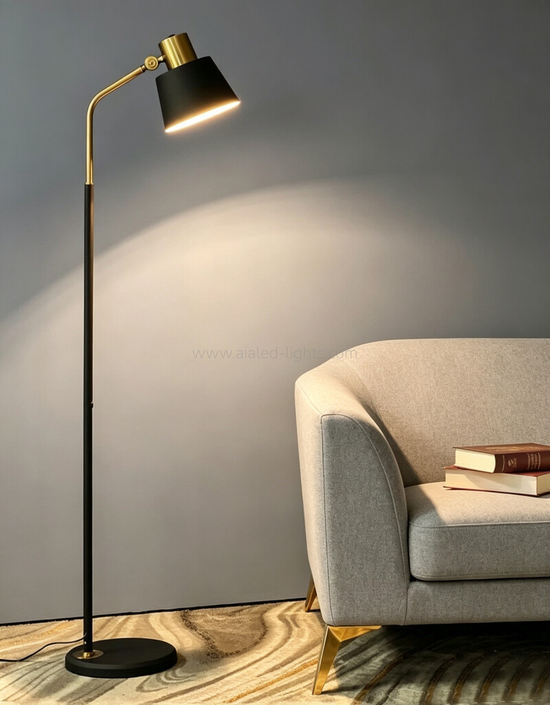 Floor Lamp Wireless Charger E27 USB Metal Shade Standard Light for Resorts