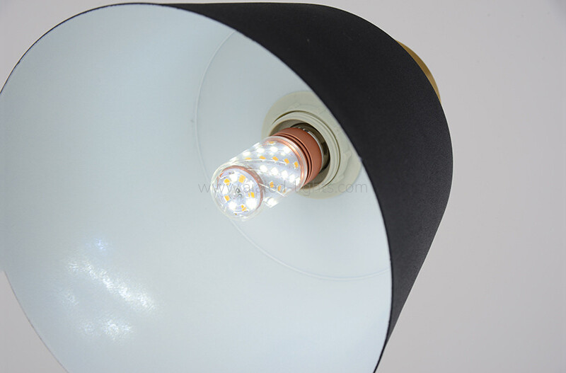 Floor Lamp Wireless Charger E27 USB Metal Shade Standard Light for Resorts