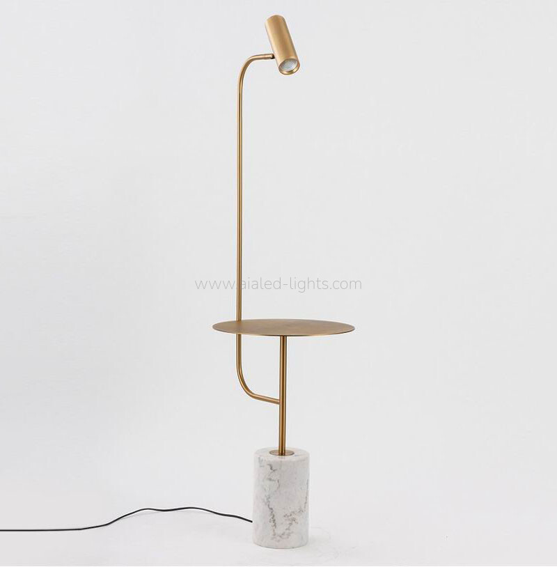 gu10 floor lamp with marble base side table adjustable warm light