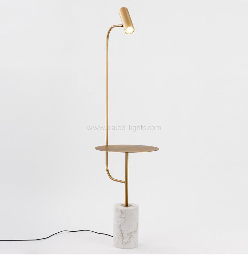gu10 floor lamp with marble base side table adjustable warm light