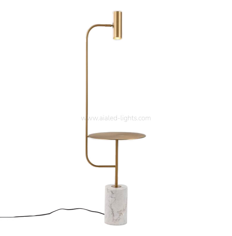 gu10 floor lamp with marble base side table adjustable warm light