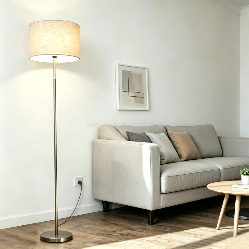Floor Lamp Fabric Shade Modern Reading Floor Lamp E27 Economical