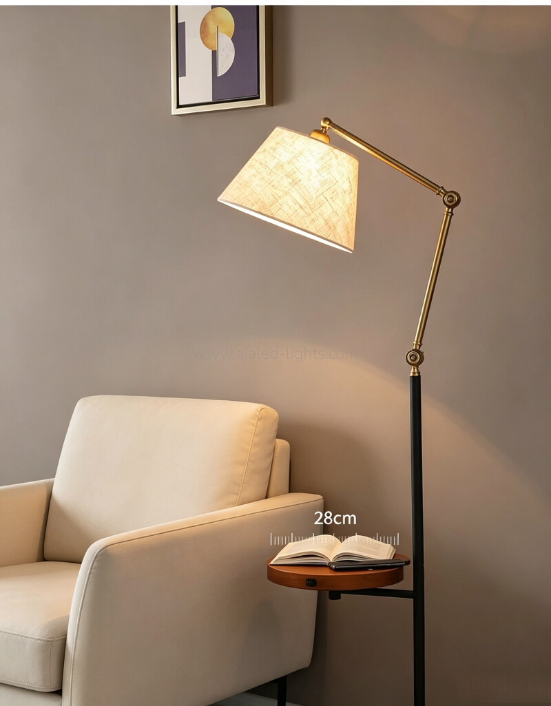 Floor Lamp Wireless Charger E27 USB Fabric Shade standard Light for Sofa side