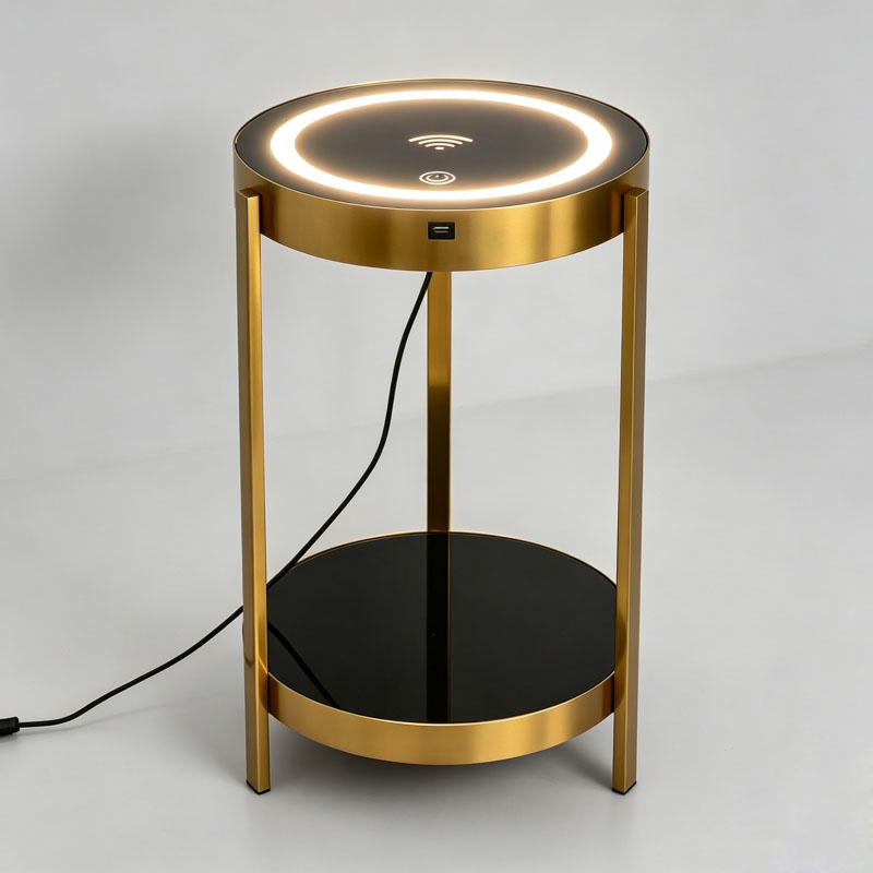10W Floor Lamp with Side Table Wireless Charging Touch Switch USB 10W Floor Lamp with Side Table Wireless Charging Touch Switch USB