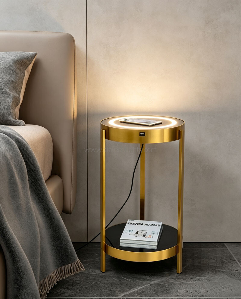 10W Floor Lamp with Side Table Wireless Charging Touch Switch USB 10w floor lamp with side table wireless charging touch switch usb