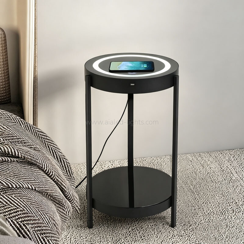 10W Floor Lamp with Side Table Wireless Charging Touch Switch USB 10w floor lamp with side table wireless charging touch switch usb