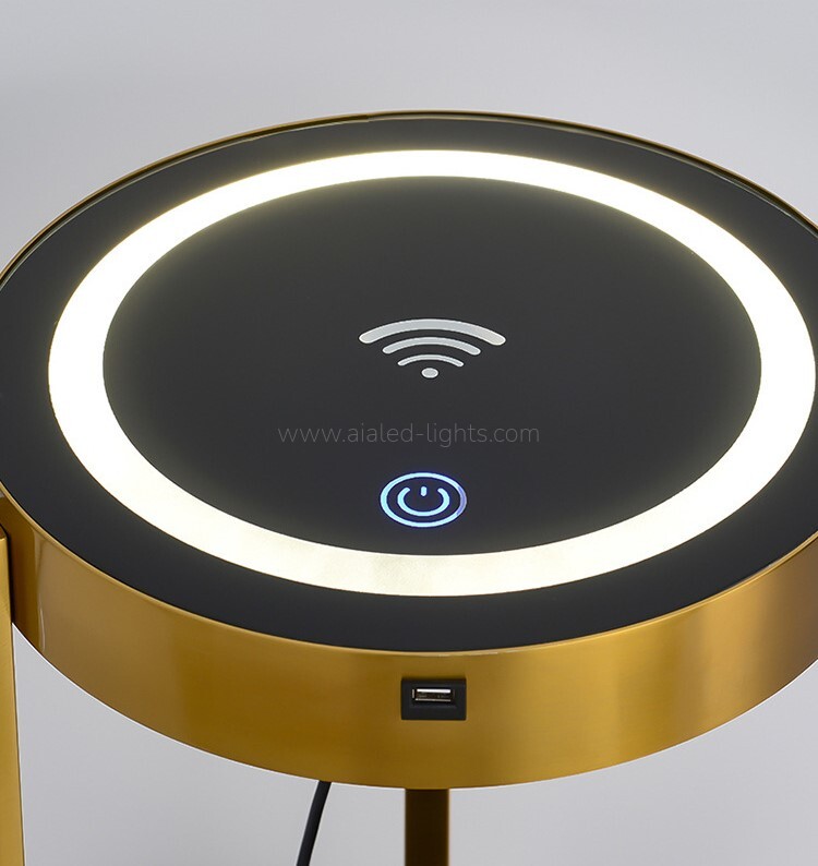 10W Floor Lamp with Side Table Wireless Charging Touch Switch USB 10W Floor Lamp with Side Table Wireless Charging Touch Switch USB