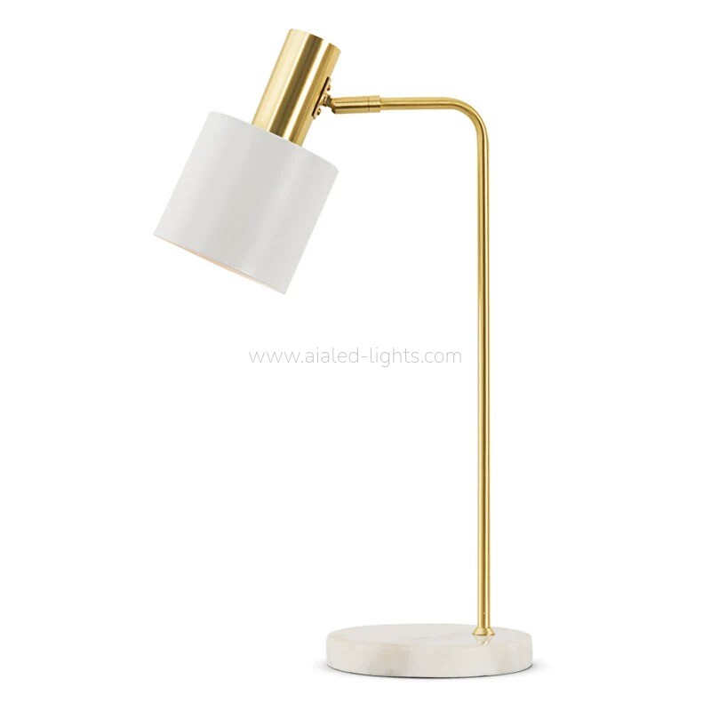 Modern Table Floor Lamp with Marble Adjustable Reading Floor Lamp E27
