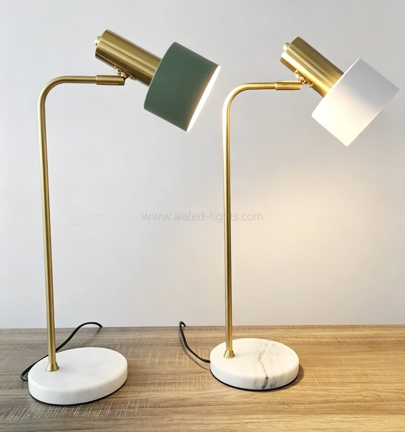 Modern Table Floor Lamp with Marble Adjustable Reading Floor Lamp E27