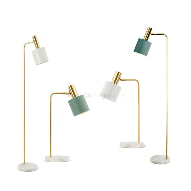 Modern Table Floor Lamp with Marble Adjustable Reading Floor Lamp E27